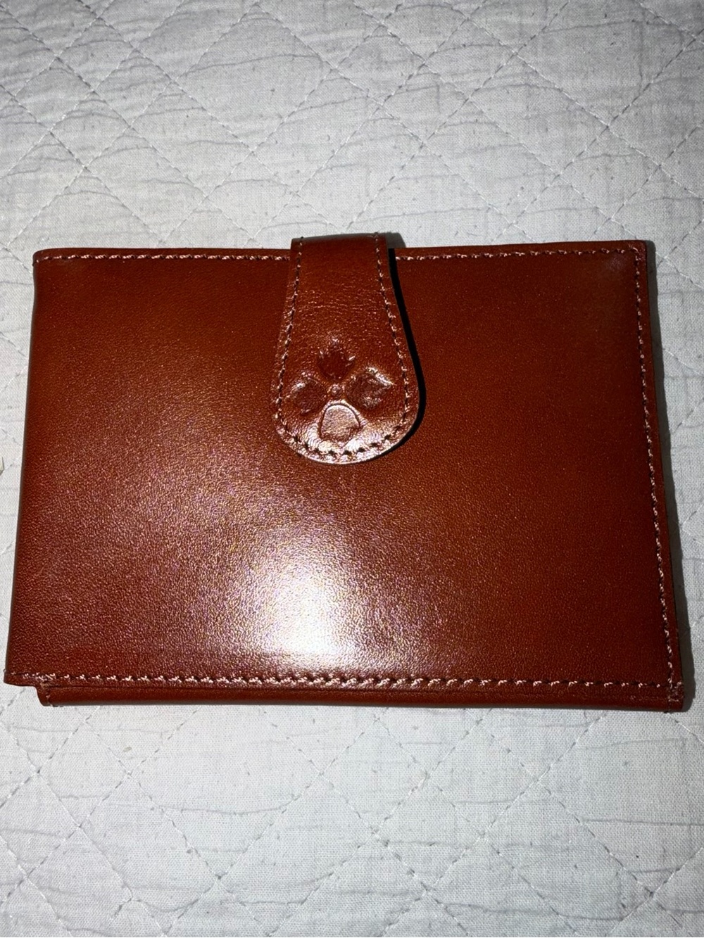 Patricia Nash Passport Holder Travel Wallet Heritage Tan Full Grain Leather